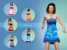 Sims 4 — Kirayne - Halter Sun Dress - 6 Recolors by Kirayne — 6 new colors for the Halter Sun Dress. Found in the outfit