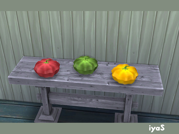 Sims 4 — Tomato Casserole by soloriya — This iron casserole has unique tomato shape in juicy enamel, tight-fitting lid