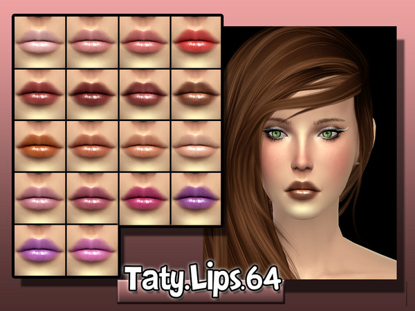 Sims 4 — [Ts4]Taty_Lips_64 by tatygagg — - Female - Human - Teen, Young Adult, Adult, Elder