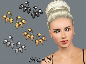 Sims 3 — NataliS TS3 Metal spikes ear jackets FT-FA by Natalis — Ear jackets are designed to be worn with the stud ball