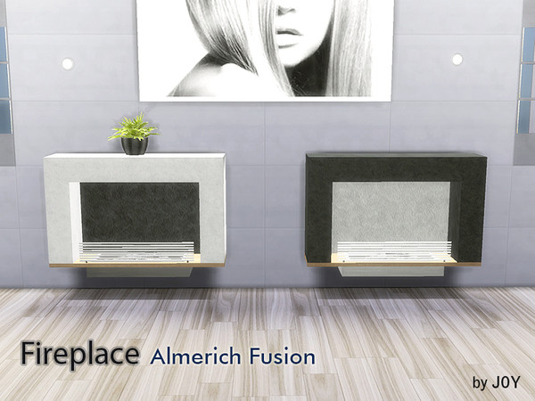 Sims 4 — Living Almerich Fusion - Fireplace by Joy6 —  Fireplace Almerich Fusion Color options : 3
