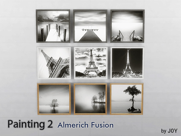 Sims 4 — Living Almerich Fusion - Painting 2 by Joy6 — Painting 2 Almerich Fusion Color options : 3