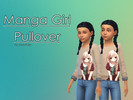 Sims 4 — Manga Girl Pullover for Children by MaryFairy — This is a pullover for children with a cute manga girl on it.