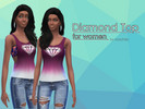 Sims 4 — Diamond Top for Women by MaryFairy — This is a sporty top with a stylish diamond on it. Hopy you like it! :)