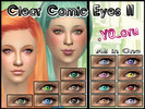 Sims 4 — Clear Comic Eyes II by YoYoru2 — This is a set of 14 new eyecolors. ( ^_^ )~ You could use the first Version of