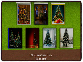 Sims 3 — Oh Christmas Tree by Xodess — Beautiful Christmas Tree painting for your Sims' home. This is a single file with