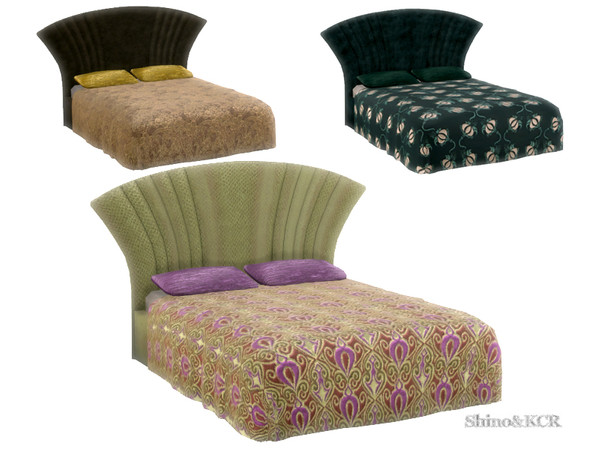 Sims 4 — Art Deco Bedroom - Doublebed complete by ShinoKCR — you have to make a Decition if you use the complete Double