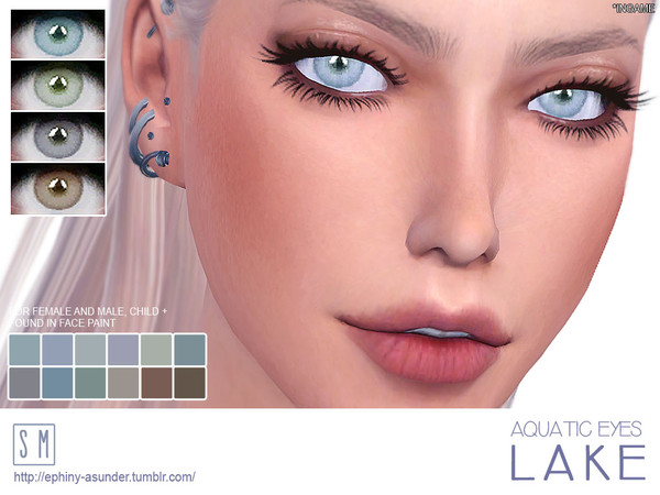 Sims 4 — [ Lake ] - Aquatic Eyes by Screaming_Mustard — A beautiful set of ten light and clear eyes for any look and any