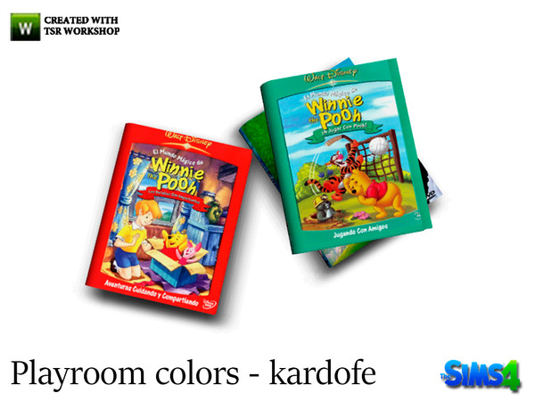 Sims 4 — kardofe_Playroom colors_Fairytale books by kardofe — Group of children's books