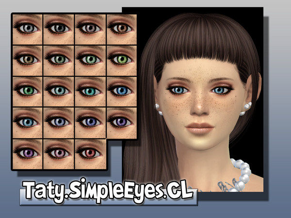 Sims 4 — [Ts4]Taty_SimpleEyes_CL by tatygagg — - Contact Lenses (Costume Makeup) - Female, Male - Human, Alien - Child,
