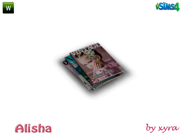 Sims 4 — xyra Alisha magazines by xyra332 — Decorative bunch of magazines, new mesh. It belongs to the set Alisha