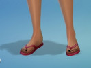 Sims 4 — Maxis Flipflops  Re-Colored with Nail Polish by jwwhitaker2 — A re-color of the Maxis flipflops to add nail