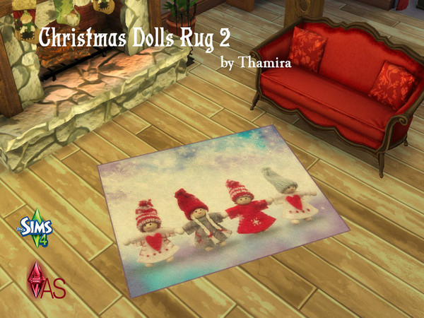 Sims 4 — Christmas Dolls Rug 2 by Thamira — Christmas rug with sweet little dolls Hope you enjoy it :)