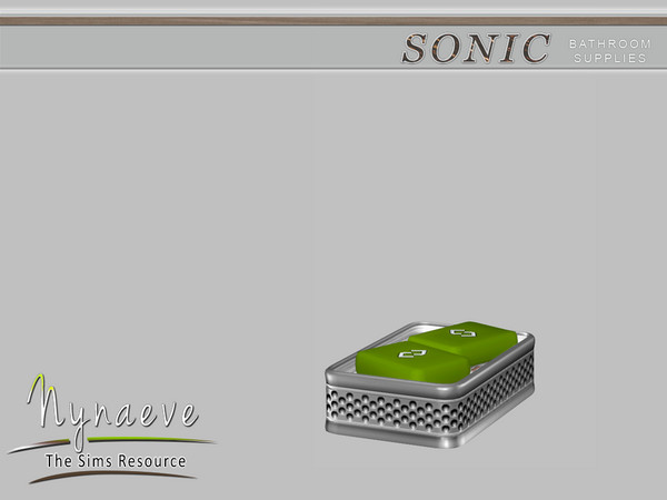 Sims 4 — Sonic Soap Dish by NynaeveDesign — Sonic Bathroom Supplies - Soap Dish Located in: Decor - Clutter Decor -