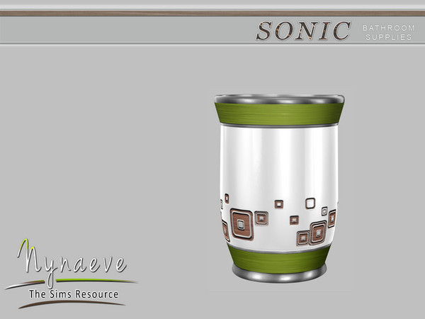 Sims 4 — Sonic Wastebasket by NynaeveDesign — Sonic Bathroom Supplies - Wastebasket Located in: Appliances -