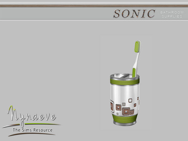 Sims 4 — Sonic Toothbrush Holder  by NynaeveDesign — Sonic Bathroom Supplies - Toothbrush Holder Located in: Decor -