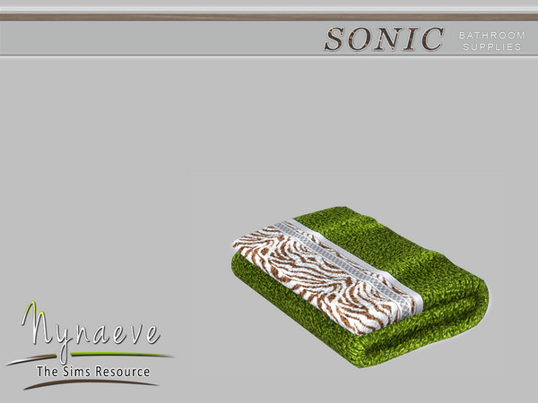 Sims 4 — Sonic Folded Towel by NynaeveDesign — Sonic Bathroom Supplies - Folded Towel Located in: Decor - Clutter Decor -