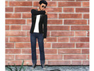 Sims 4 — Retro Greaser Jacket by SoJayTay — This retro jacket is my first creation. Inspired by Johnny Depp in 'cry