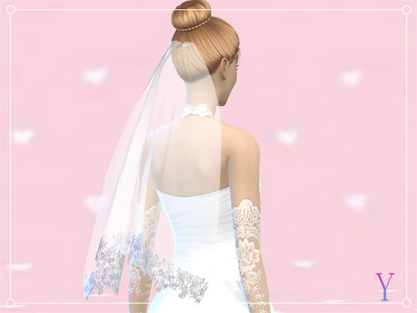 Sims 4 — [Elza]wedding veil by ElzaScarlet — The wedding veil is available 