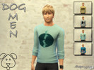 Sims 4 — Dog men by Bettyboopjade — Set of shirts for men printed dog. Recoloration from EA , this is standalone item and