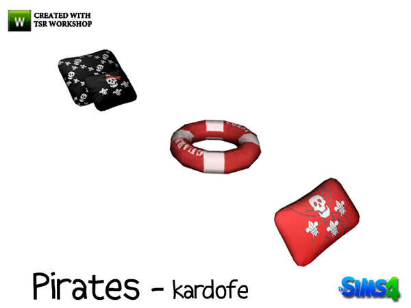 Sims 4 — kardofe_Pirates_Cushions by kardofe — Pirate-themed cushions, to place on the bed 