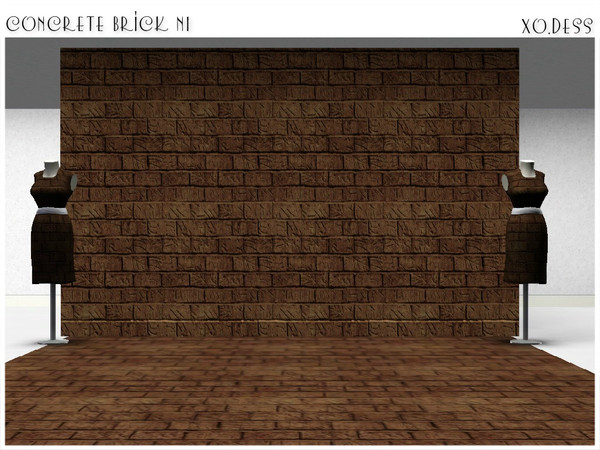Sims 3 — Concrete Brick_Pattern N1. by Xodess — This texture is part of the - Dess_MASONRY V1 - set. How to find them in