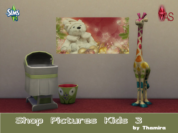 Sims 4 — Shop Pictures Kids 3 by Thamira — Christmas children images suitable for shops. If it increases, as in the