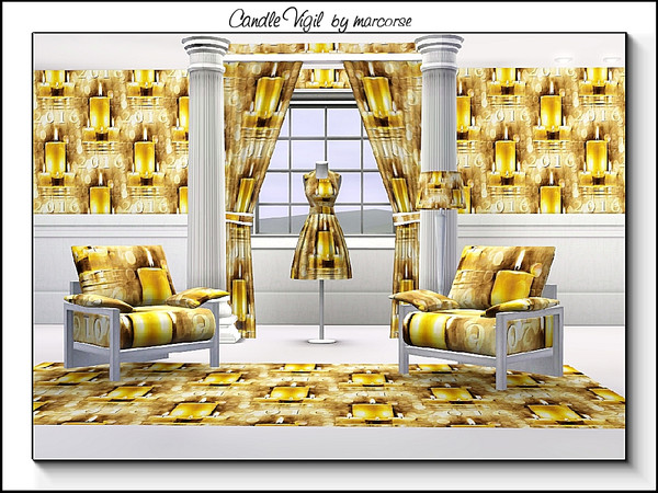 Sims 3 — Candle Vigil_marcorse by marcorse — themed patern: a bright candle standing vigil on the eve of 2016