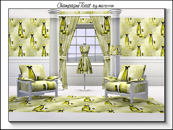 Sims 3 — Champagne Toast_marcorse by marcorse — Themed pattern: champagne for your Sim New Year toast
