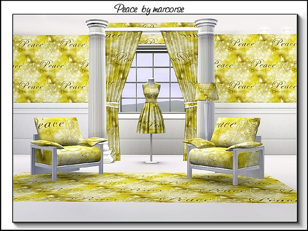 Sims 3 — Peace_marcorse by marcorse — Themed pattern: Peace text on abstract design for New Year.