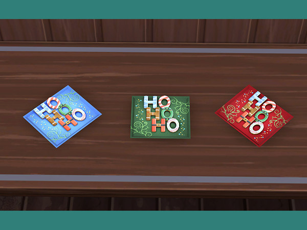 Sims 4 — Ho Ho Ho Cookies by soloriya — Christmas sugar cookies with colorful festive glaze on top. Perfect treat for