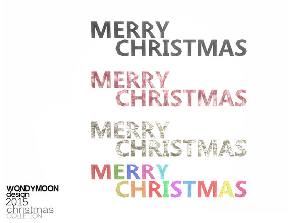 Sims 4 — Christmas 2015 - Merry Christmas by wondymoon — - Christmas 2015 - Merry Christmas - Wondymoon|TSR - Dec'2015