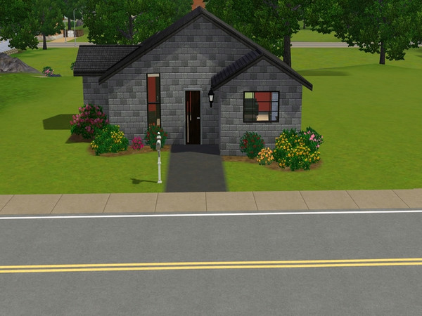 Sims 3 — Modern Brick Starters by goldenyune2 — This great for starter off .One bedroom , one bathroom. 