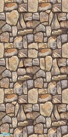 Sims 2 — Country Stone - Wall 03 by Shakeshaft — Part of a Country Stone building set which includes a New Column Mesh