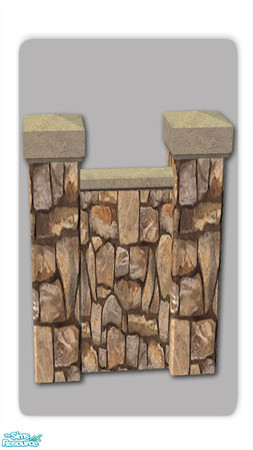 Sims 2 — Country Stone - Stone Wall 03 by Shakeshaft — Part of a Country Stone building set which includes a New Column