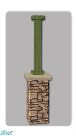 Sims 2 — Country Stone - Column - Wood Green by Shakeshaft — Part of a Country Stone building set which includes a New
