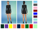 Sims 4 — Itsleeloo Brown Faux Suede Dress Recolors by cookiemonster20 — This is a recolor of itsleeloo's Brown Faux Suede
