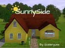 Sims 3 — SunnySide by goldenyune2 — This is a great house to pick. There is a sideways garage. 2 Bedroom, 1 Bathroom,