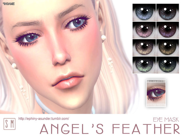 Sims 4 — [ Angel's Feather ] - Eye Mask by Screaming_Mustard — A sparkling new eye mask in 8 new shades. For female and
