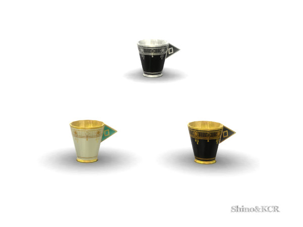 Sims 4 — Art Deco Dining - Cup by ShinoKCR — The matching Plate has a Slot. Put it on the Floor and place the Cup and