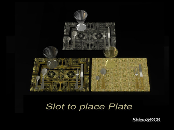 Sims 4 — Art Deco Dining - Place Set by ShinoKCR — Silverware and Glass in Art Deco Style