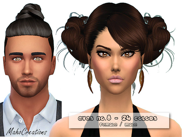 Sims 4 — Eyes n8 by MahoCreations — 24 great colors for female and male to find under facepaint section