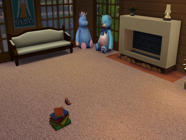 Sims 4 — Soft Rose Carpet by abormotova2 — Standard cut pile carpet in Rose Colour