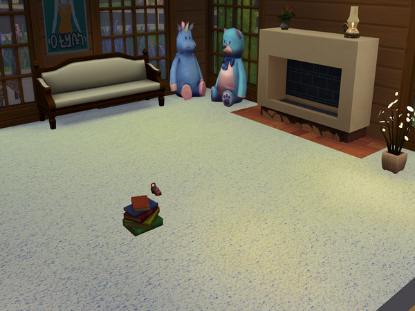 Sims 4 — Silver White Carpet by abormotova2 — Standard cut pile carpet in a white colour