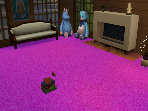 Sims 4 — Fuchsia Carpet by abormotova2 — Standard Cut Pile Carpet in Fuchsia Colour