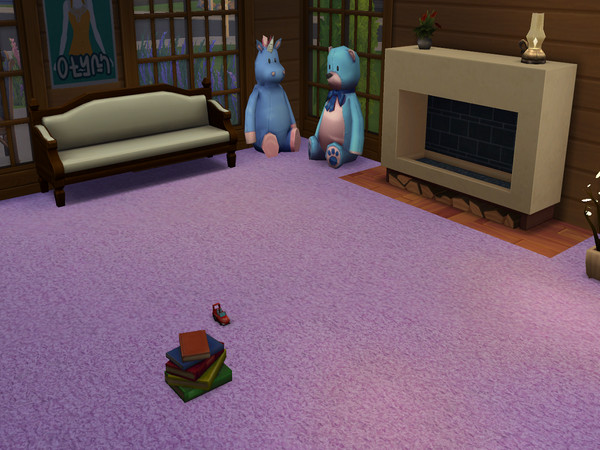 Sims 4 — Mauve Carpet by abormotova2 — Standard Cut Pile Carpet in Pale Mauve