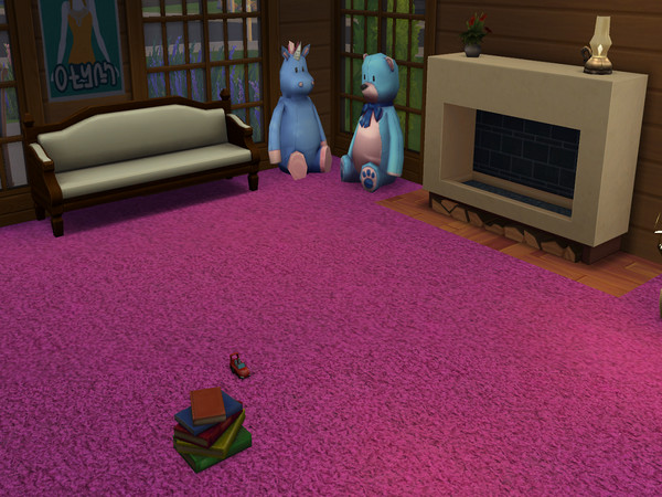 Sims 4 — Deep Crimson Carpet by abormotova2 — Standard Cut Pile Carpet in Deep Crimson