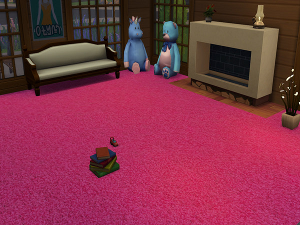 Sims 4 — Pink Carpet by abormotova2 — Standard Cut Pile Carpet in Pink