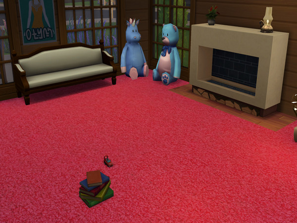 Sims 4 — Salmon Toned Carpet by abormotova2 — Standard Cut Pile Carpet in Salmon Tone