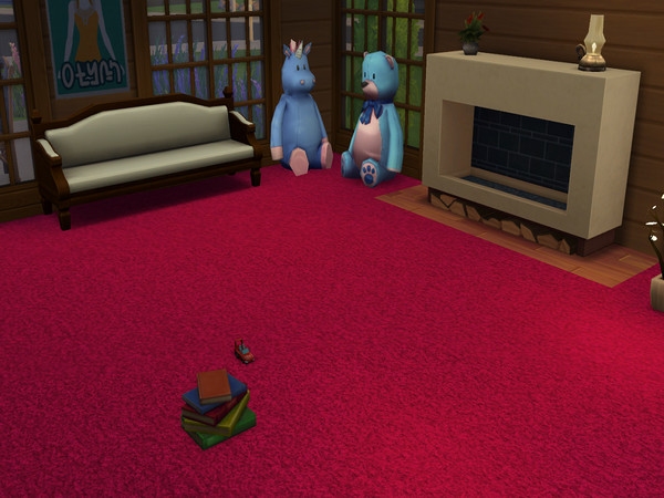 Sims 4 — Maroon by abormotova2 — Standard Cut Pile Carpet in Maroon